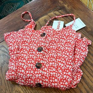 10 NWT red floral dress size xs